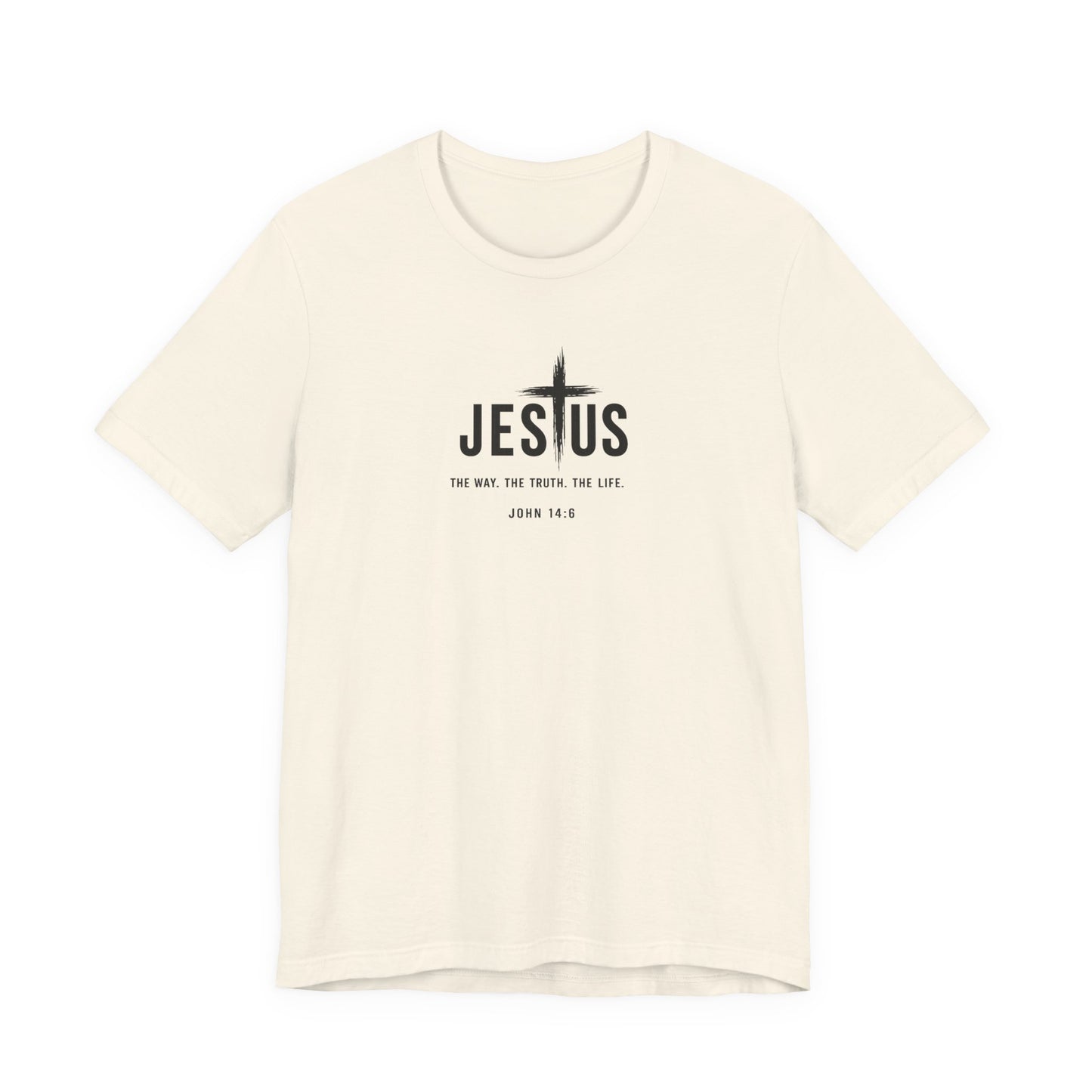 Faith Over Everything Christian Tee — "Jesus" Cross Design, John 14:6 Inspirational Shirt