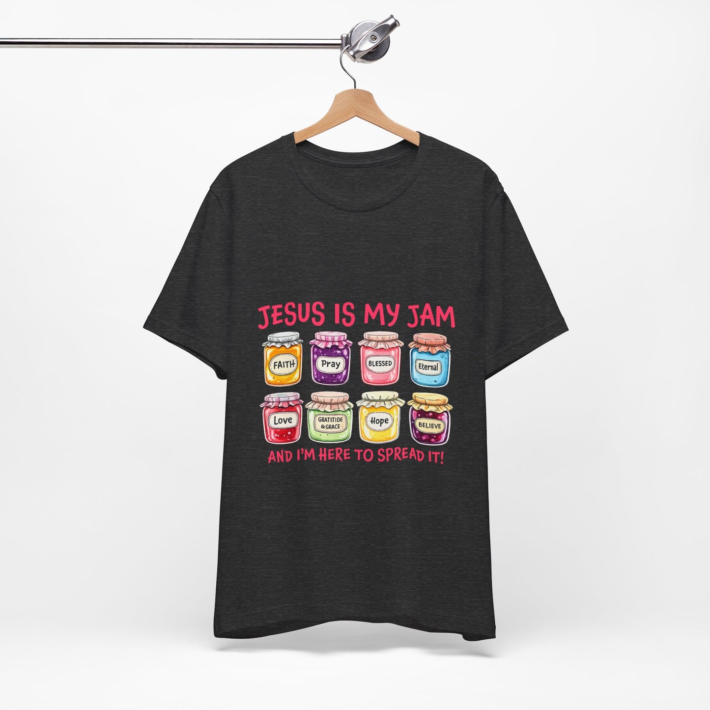 Christian T-Shirt — "Jesus Is My Jam" Jam Jar Graphic Tee