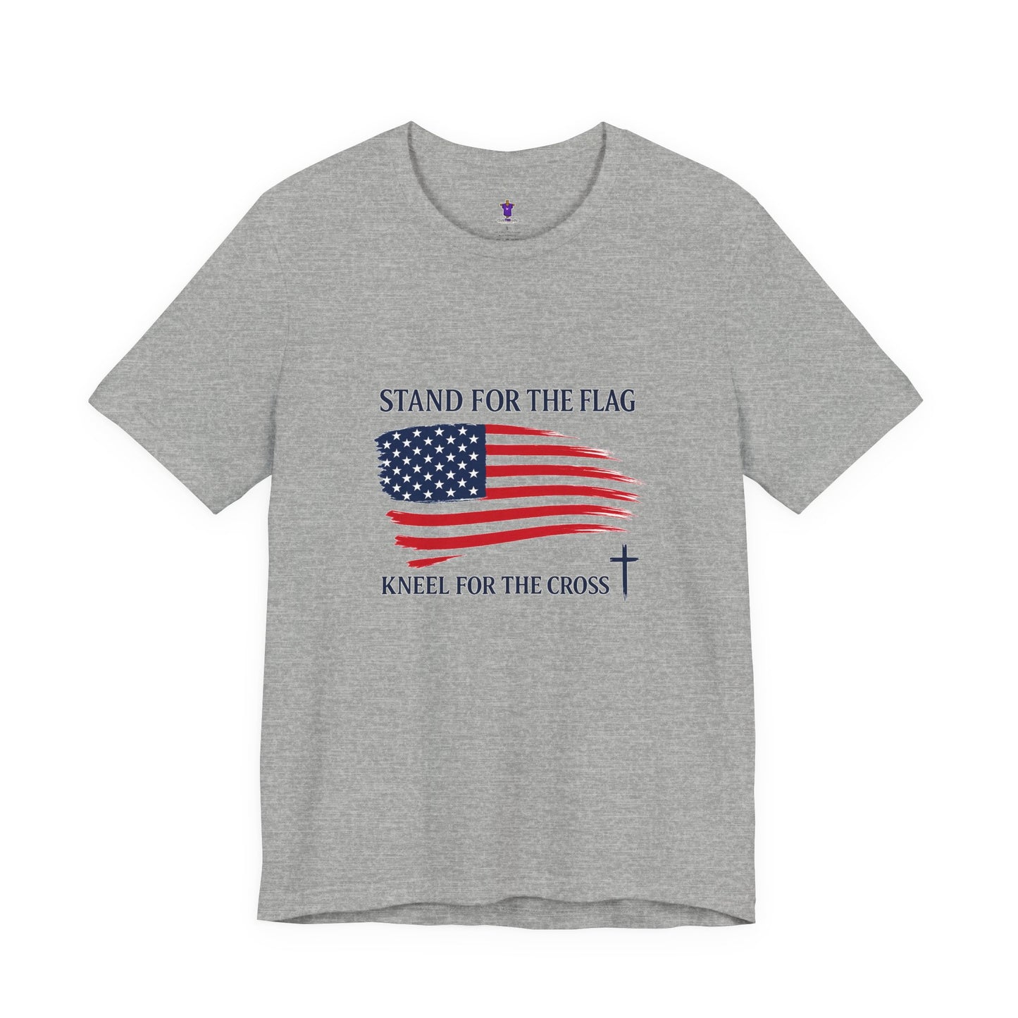 Stand for the Flag, Kneel for the Cross Tee — America 250 Patriotic T‑Shirt