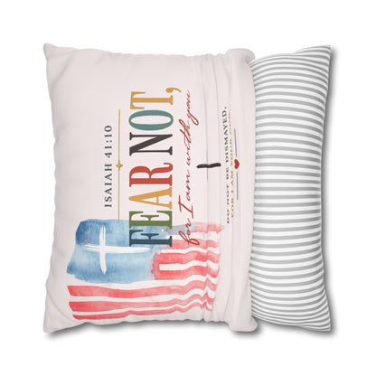 Faith Pillow: "Fear Not, For I Am With You" Isaiah 41:10 Decorative Throw Pillow