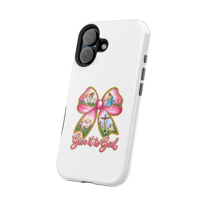 Give It to God Phone Case — Floral Bow Christian iPhone Cover