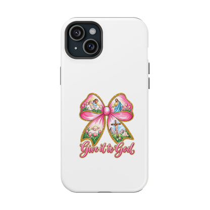 Give It to God Phone Case — Floral Bow Christian iPhone Cover