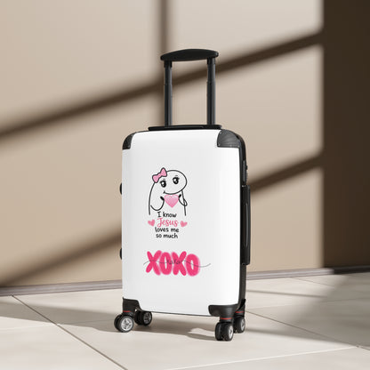 Suitcase — "I Know Jesus Loves Me So Much XOXO" Cute Christian Travel Luggage