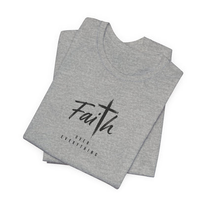 Faith Cross T-Shirt — 'Our Father' Lord's Prayer Back Print Christian Tee