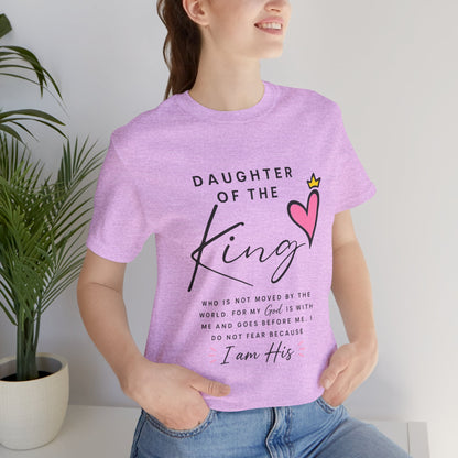 Daughter of the King T-Shirt — Faith-Based Christian Tee with Heart Crown Design