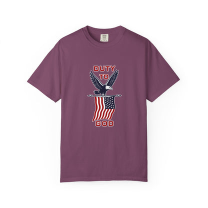Duty to God Eagle American Flag T-Shirt