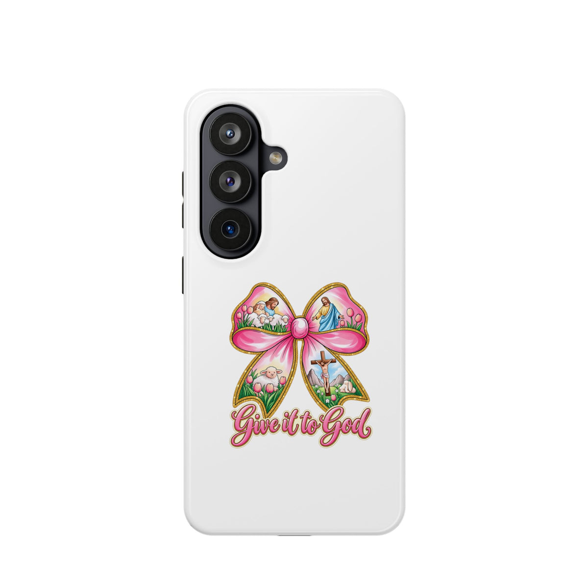 Give It to God Phone Case — Floral Bow Christian iPhone Cover