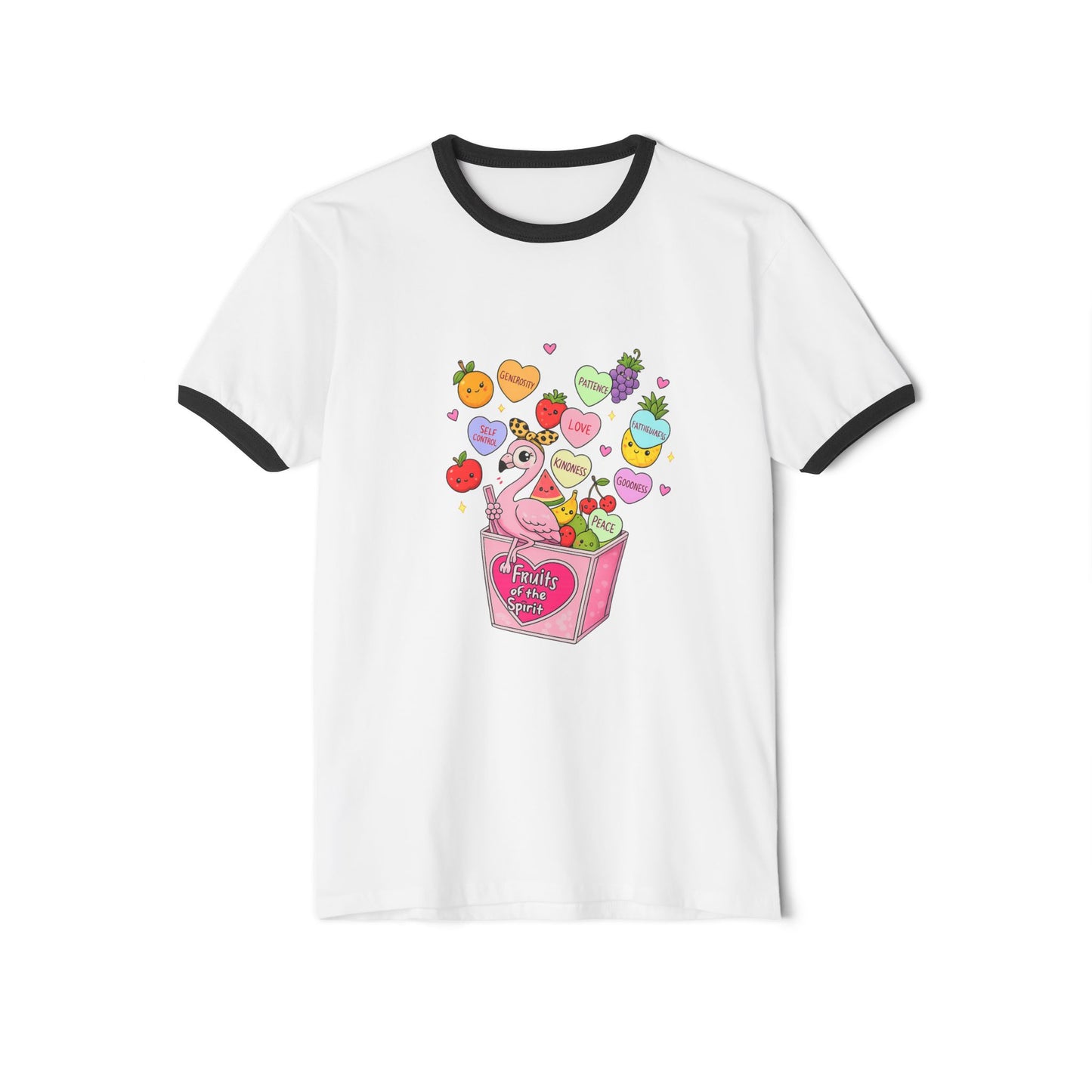 Fruits of the Spirit Ringer Tee — Cute Fruit & Candy Box Graphic