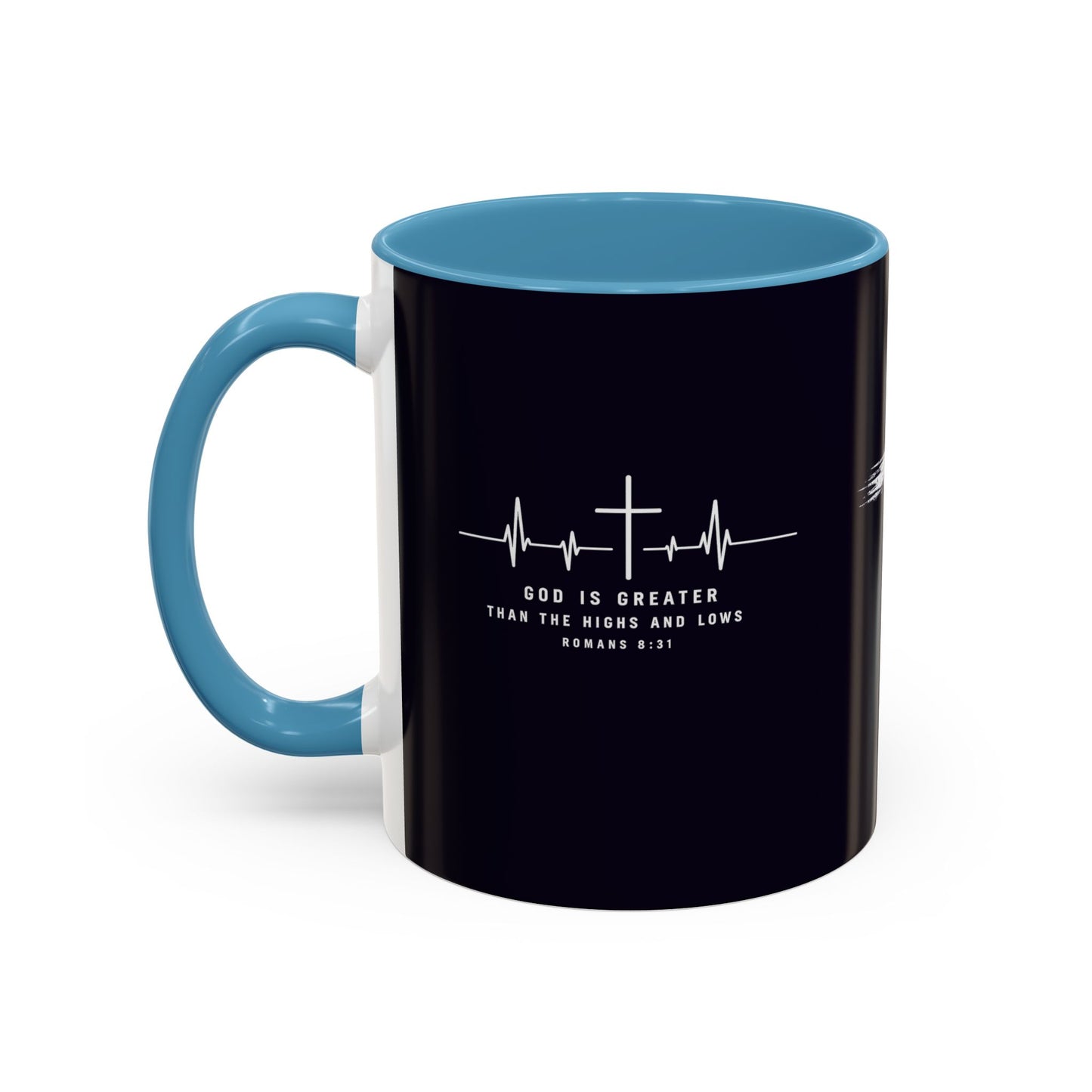 Christian faith gift  Coffee Mug — 'Tetelestai' Cross Design with Isaiah 12:2 Scripture (11/15oz Accent Mug)