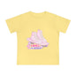 Baby T-Shirt — Pink Roller Skates "I Roll with Jesus" | Christian Infant Tee