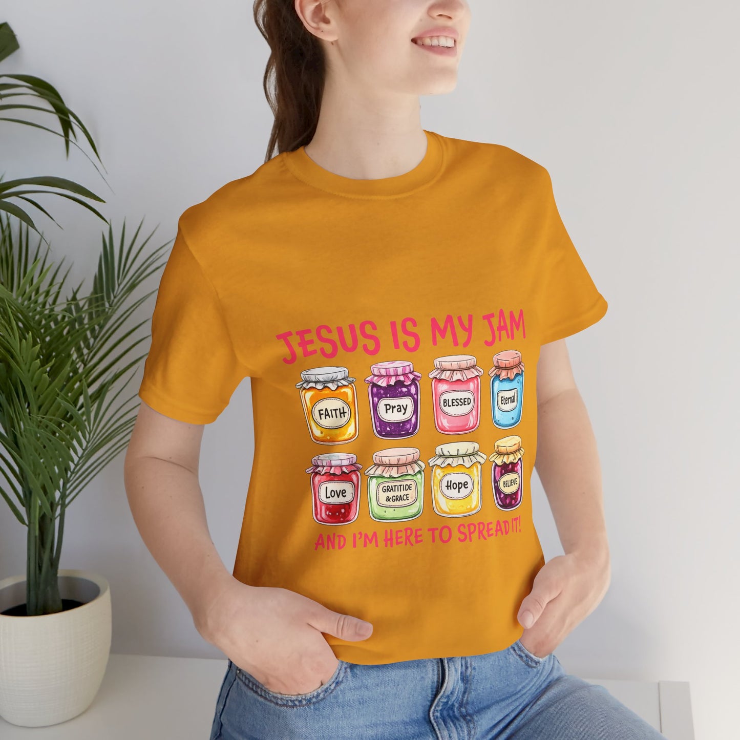 Christian T-Shirt — "Jesus Is My Jam" Jam Jar Graphic Tee