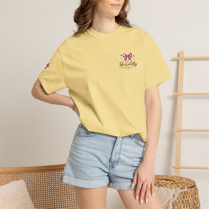 Butterfly Floral Graphic T-Shirt — 'Spread Your Wings' Chest Print