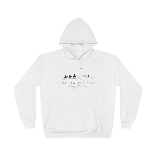 Follow the Star Hoodie – Minimal Three Wise Men Nativity Graphic Pullover