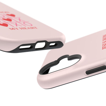 iPhone Case — "Jesus Won My Heart" Pink Magnetic Impact-Resistant Phone Case