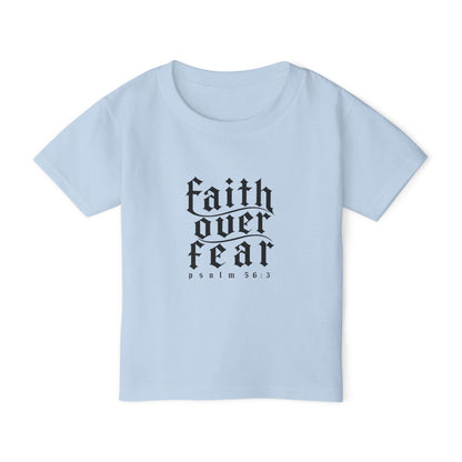 Faith Over Fear Toddler unisex T-Shirt — Psalm 56:3 Inspirational Kids Tee