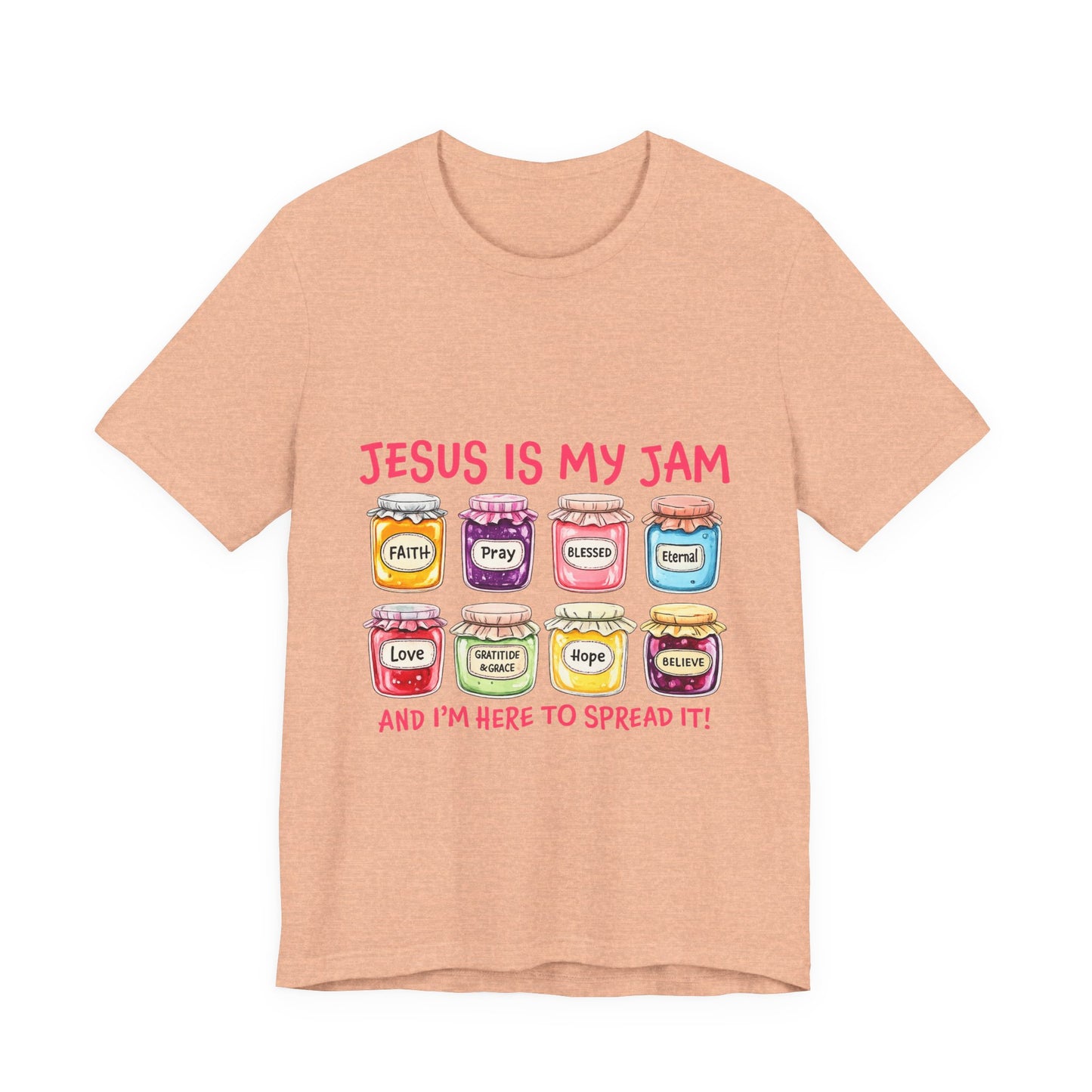 Christian T-Shirt — "Jesus Is My Jam" Jam Jar Graphic Tee
