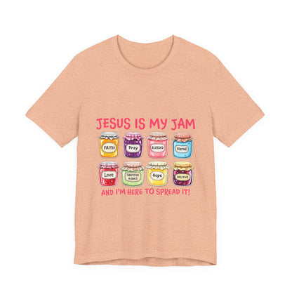 Christian T-Shirt — "Jesus Is My Jam" Jam Jar Graphic Tee