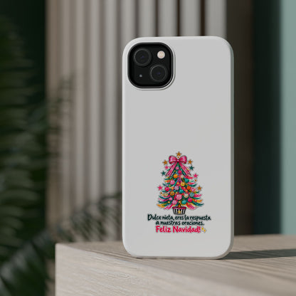 Spanish| Christmas Tree Phone Case - "Feliz Navidad" Spanish Holiday Magnetic Impact-Resistant Case