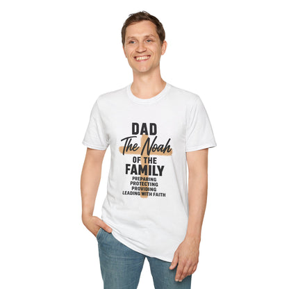 Dad The Noah of the Family T-Shirt — Christian Father Faith Shirt