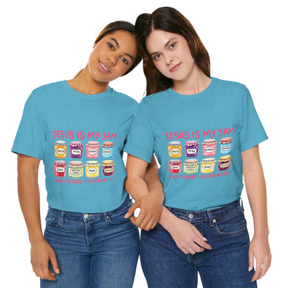 Christian T-Shirt — "Jesus Is My Jam" Jam Jar Graphic Tee