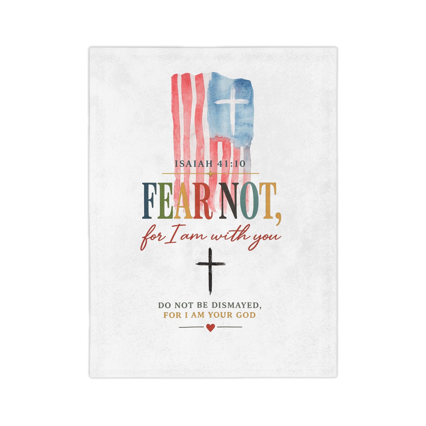 Fear Not Christian Blanket — Isaiah 41:10 Velveteen Throw