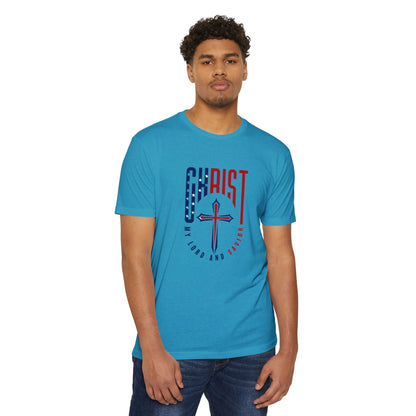 UNISEX Christ Cross T‑Shirt — My Lord and Savior Patriotic Christian Tee
