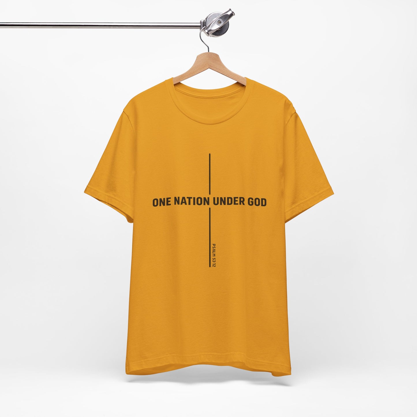 Christian Fish Tee — Small Circular 'JESUS' Design, Faith Graphic Shirt
