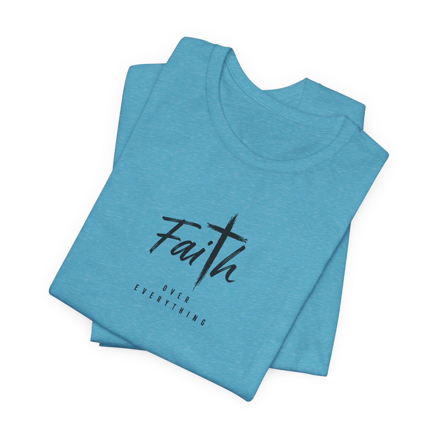 Faith Cross T‑Shirt — 'Our Father' Prayer Typography Tee
