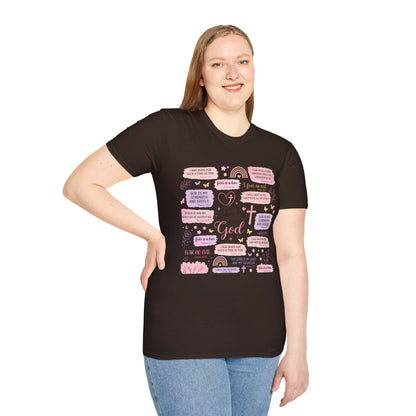 Christian Inspirational T-Shirt — “I am a child of God” Pink Scripture Tee