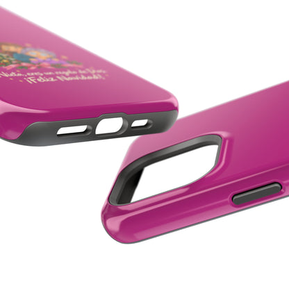 Magenta Christmas Grandma Phone Case — "Abuela, eres un regalo de Dios. ¡Feliz Navidad!" Magnetic Impact-Resistant