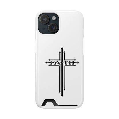 Faith Cross Phone Case with Card Holder — Slim Protective Wallet Case