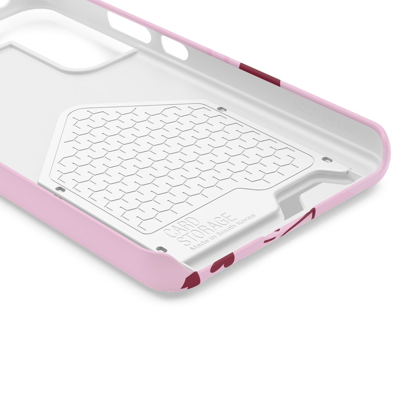 Pink "Child of God" Phone Card Case — Heart Pattern Religious Phone Case with Card Holder