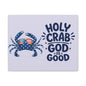 Patriotic Crab Canvas — "Holy Crab God Is Good" Wall Art