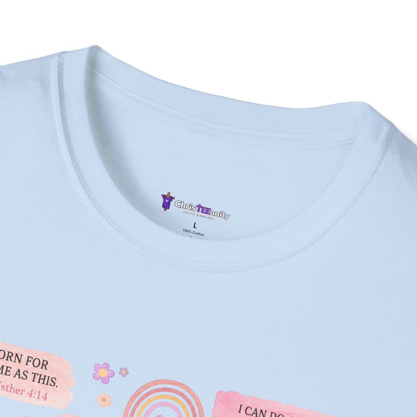 Christian Inspirational T-Shirt — “I am a child of God” Pink Scripture Tee