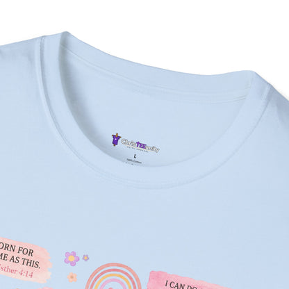 Christian Inspirational T-Shirt — “I am a child of God” Pink Scripture Tee