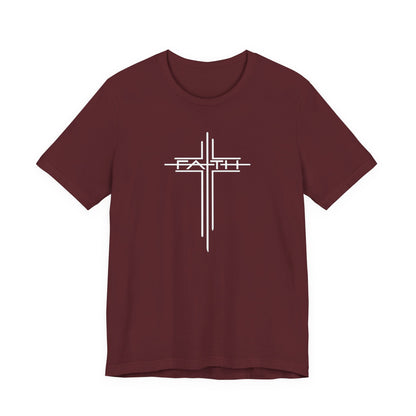 Christian Cross T-Shirt – Subtle White Cross Faith Tee