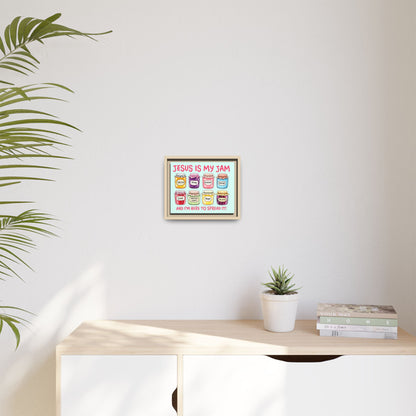 Jesus Is My Jam Framed Canvas Wall Art — Christian Inspirational Kitchen Decor