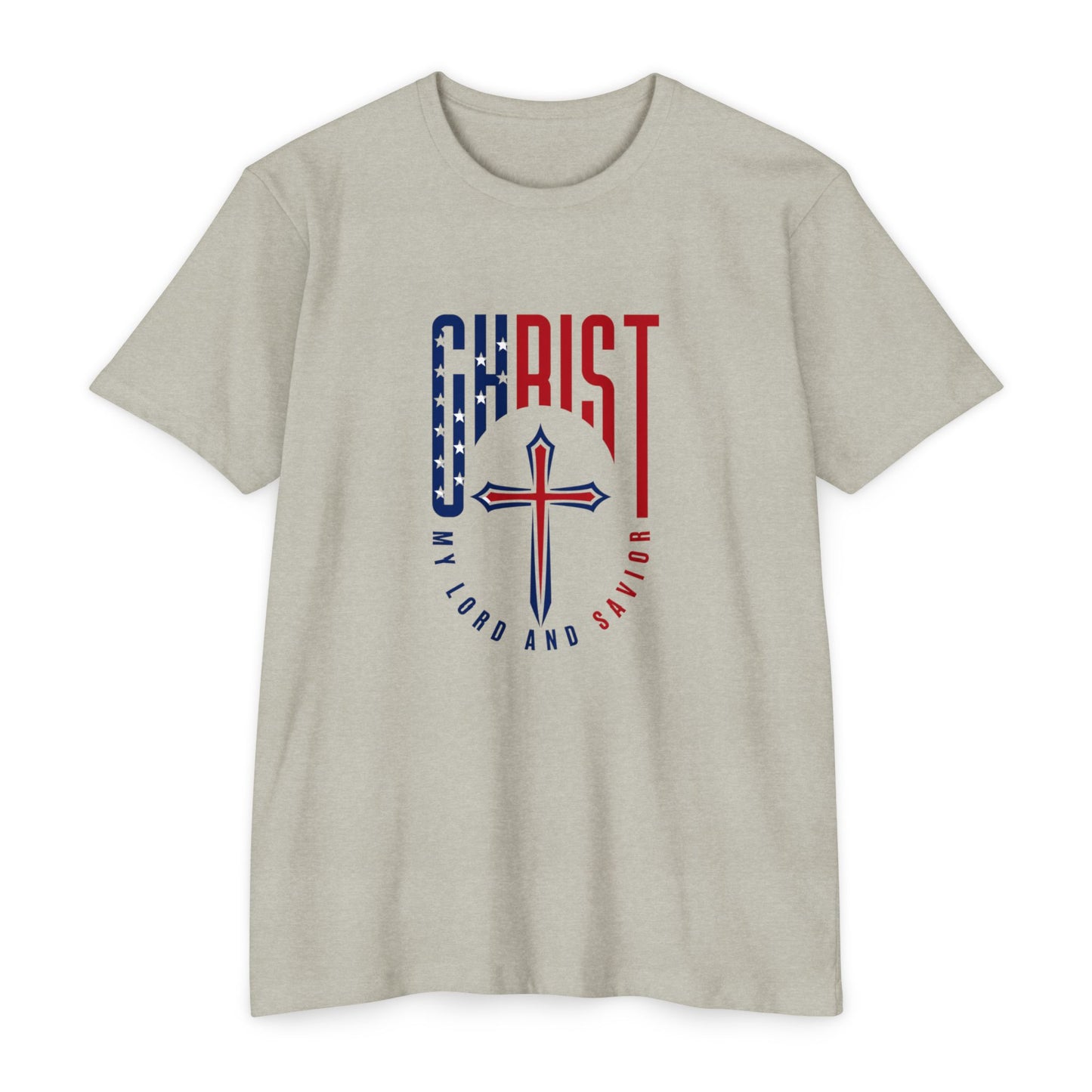 UNISEX Christ Cross T‑Shirt — My Lord and Savior Patriotic Christian Tee