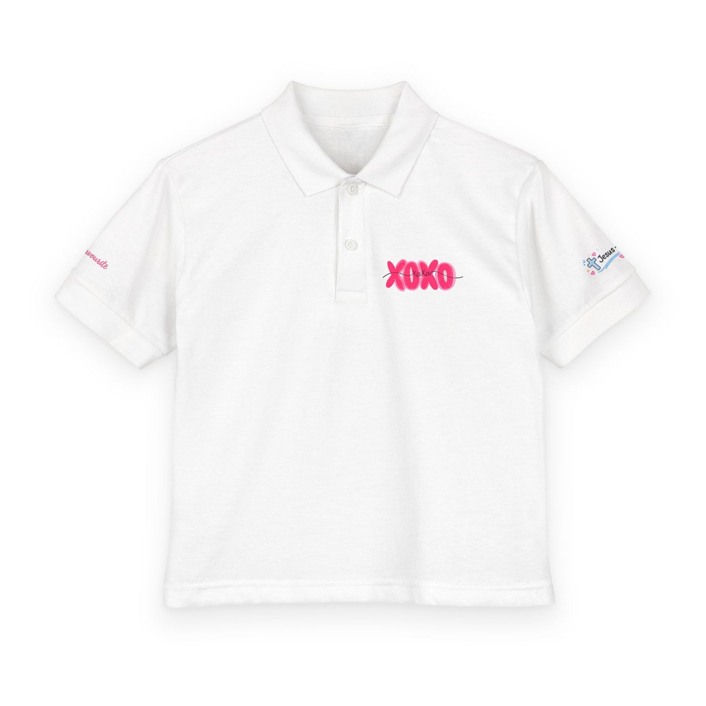 Youth Polo — "I Am A Child of God" Flamingo Christian Kids Shirt