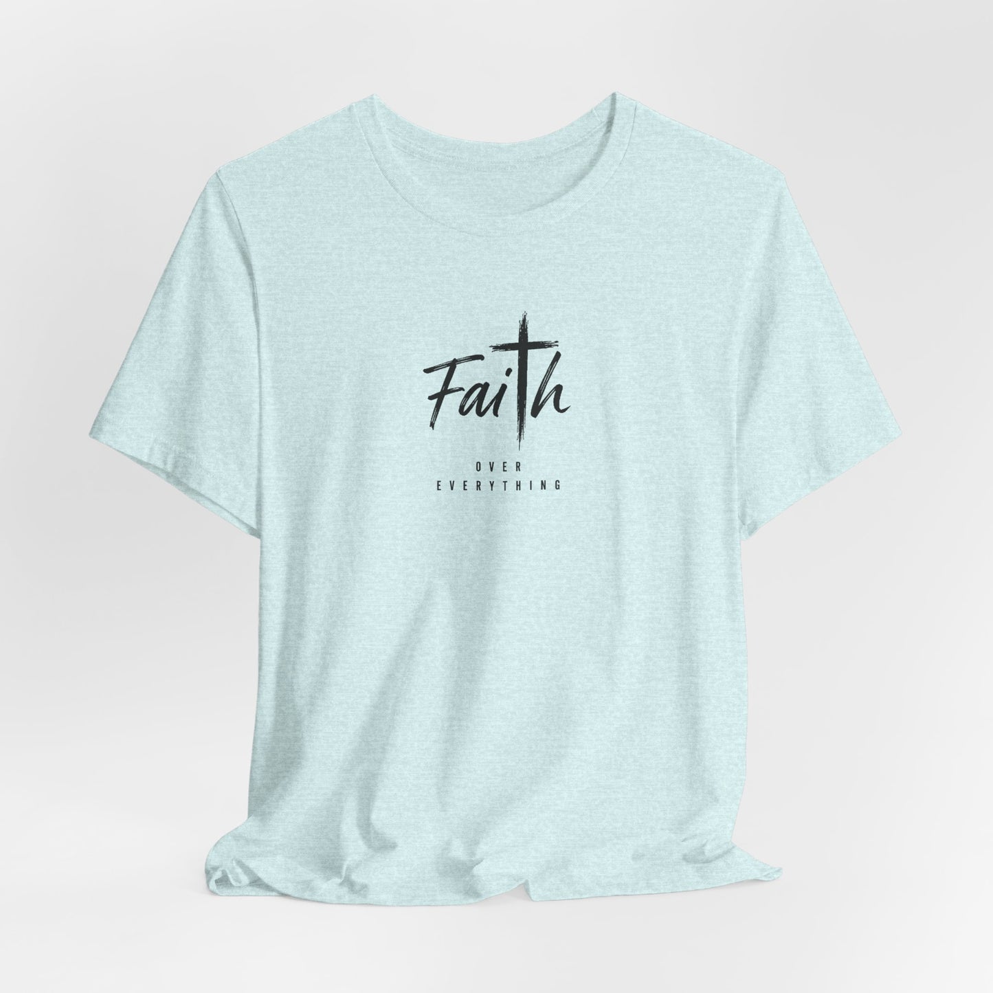 Faith Cross T‑Shirt — 'Our Father' Prayer Typography Tee