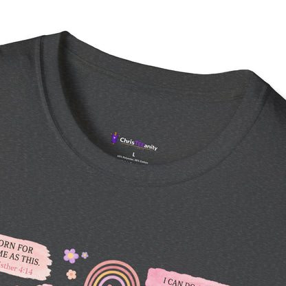Christian Inspirational T-Shirt — “I am a child of God” Pink Scripture Tee