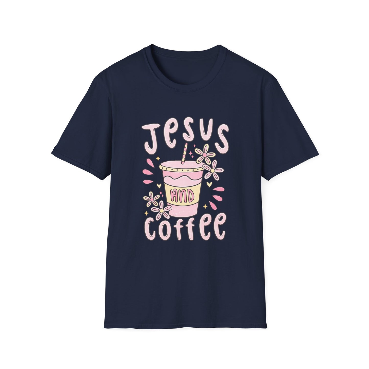 Jesus & Coffee T-Shirt — Cute Pastel Faith Graphic Tee