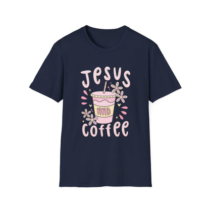 Jesus & Coffee T-Shirt — Cute Pastel Faith Graphic Tee