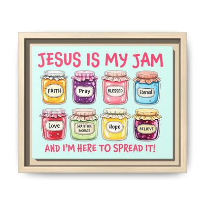 Jesus Is My Jam Framed Canvas Wall Art — Christian Inspirational Kitchen Decor