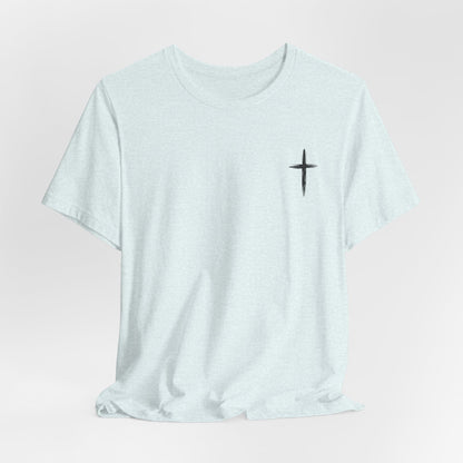 Christian Cross T-Shirt — “By His Wounds We Are Healed” Isaiah 53:5 Inspirational Tee