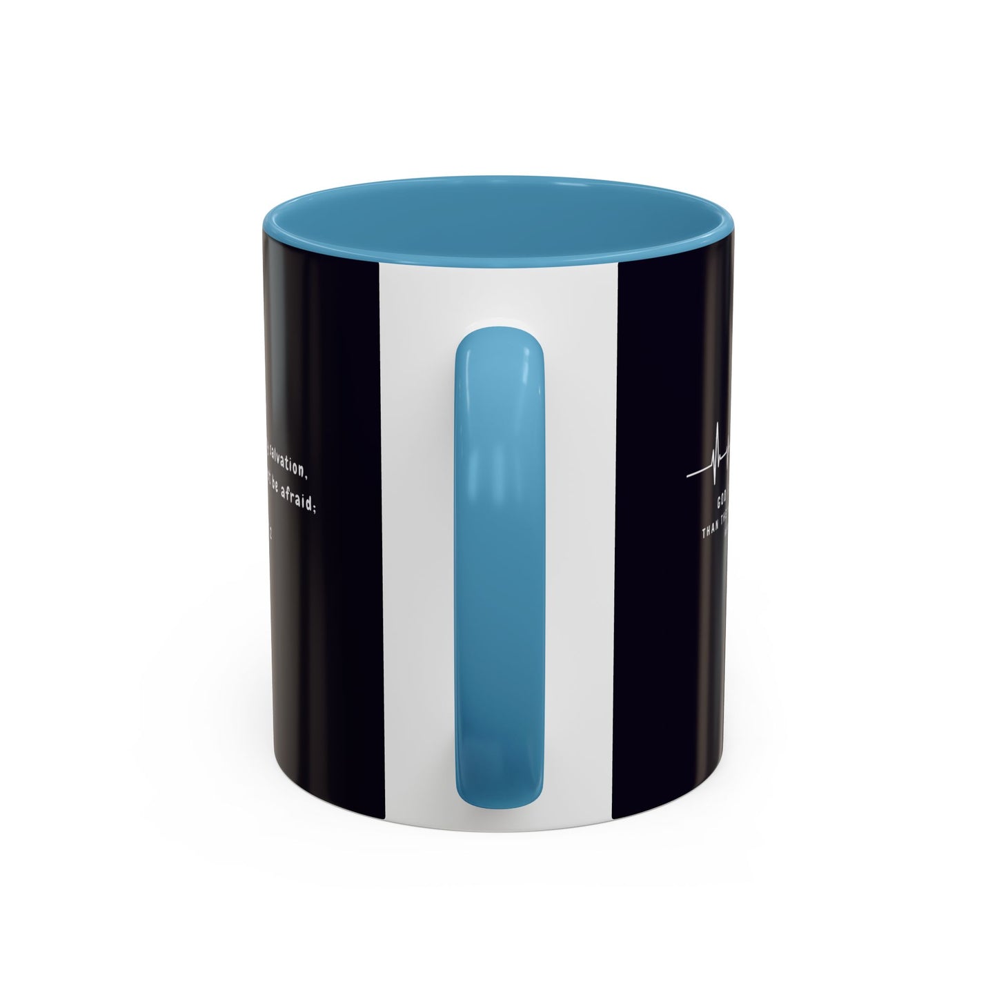 Christian faith gift  Coffee Mug — 'Tetelestai' Cross Design with Isaiah 12:2 Scripture (11/15oz Accent Mug)