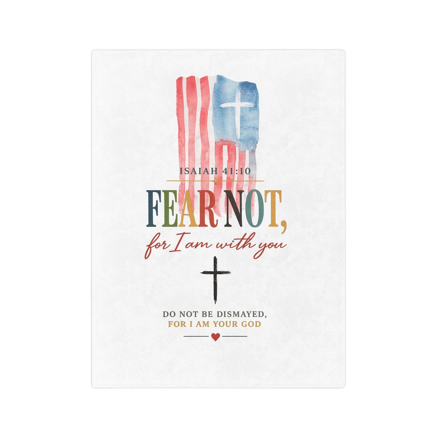 Fear Not Christian Blanket — Isaiah 41:10 Velveteen Throw