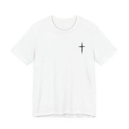 Christian Cross T-Shirt — “By His Wounds We Are Healed” Isaiah 53:5 Inspirational Tee