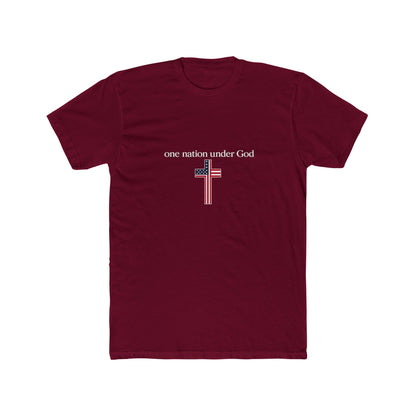 One Nation Under God Cross T-Shirt — Patriotic Christian Tee
