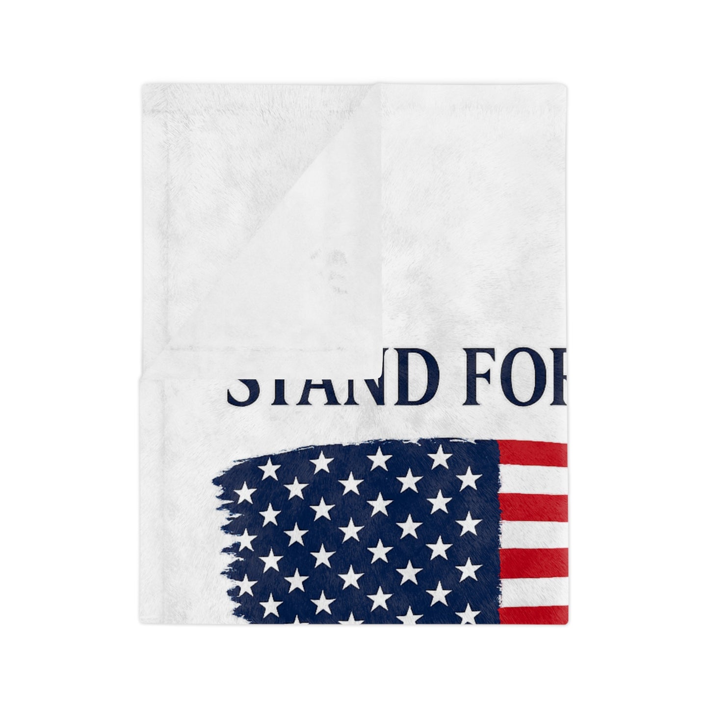 Stand for the Flag, Kneel for the Cross Velveteen Blanket